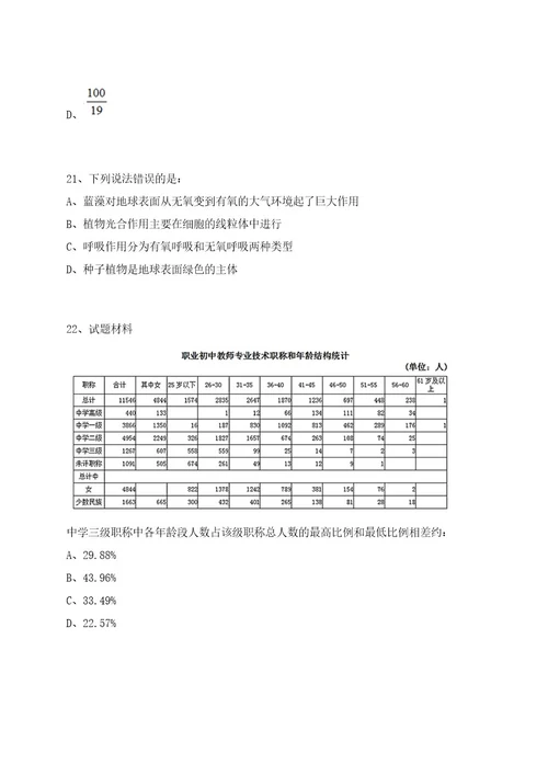 浙江杭州市农业科学研究院招考聘用编外聘用人员笔试历年笔试参考题库附答案解析