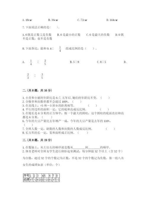 山东省济南市外国语学校小升初数学试卷附参考答案（基础题）.docx