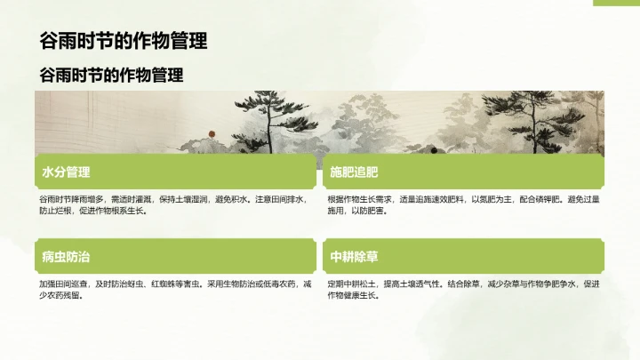 二十四节气谷雨PPT模板