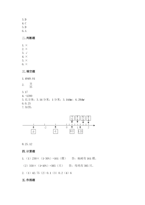 邯郸市小升初数学测试卷及参考答案一套.docx