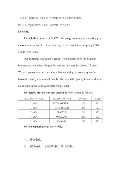 2023年货代英语期末考复习题库.docx