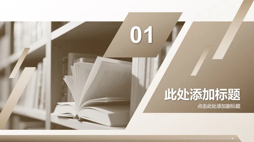 棕色几何简约风文献汇报毕业答辩PPT模板