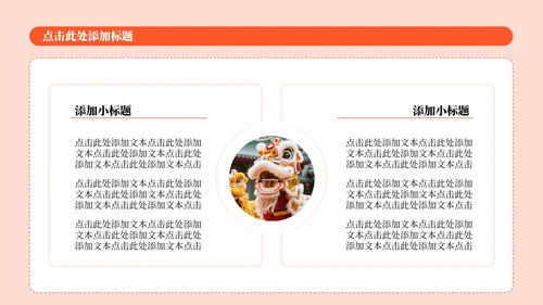 黄色中国风传统文化醒狮介绍主题课件PPT模板