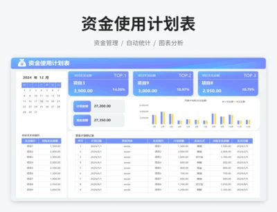 资金使用计划表