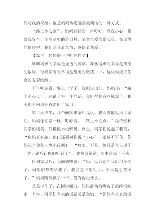 轻轻的一声叮咛作文.docx