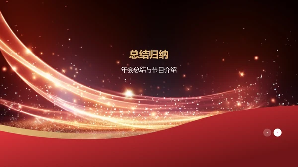 红色奢华时尚企业年会节目介绍PPT