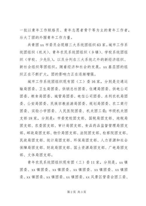 团市委关于基层团组织建设情况的工作报告.docx