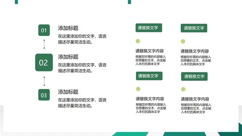 绿色商务风总结汇报PPT模板