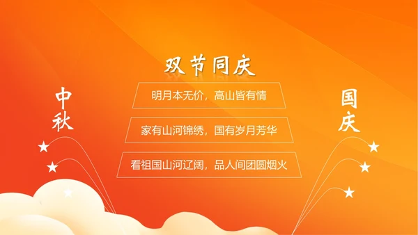 中秋国庆贺卡中秋佳节欢度国庆PPT课件
