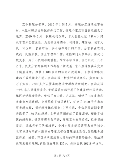 乡镇建设管理办公室主任工作总结.docx