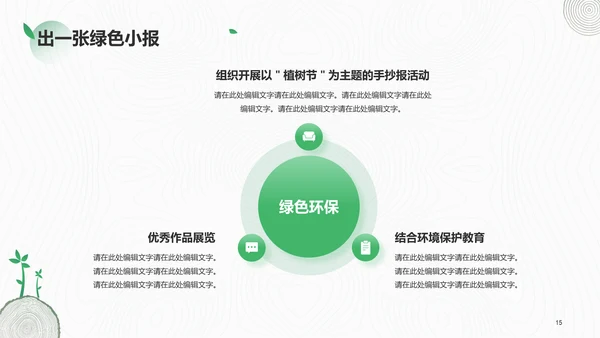 绿色简约植树节活动策划PPT