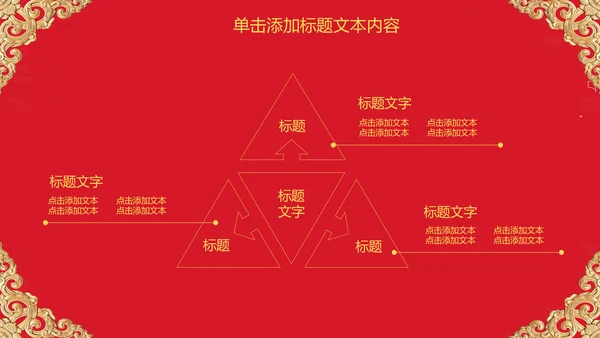 红色大气开业庆典欧式风格PPT模板