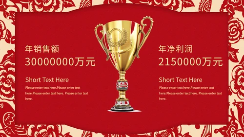 喜庆中国红公司企业喜报通用PPT模版