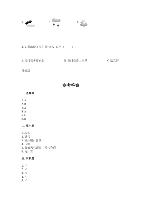 教科版三年级上册科学期末测试卷精品（基础题）.docx