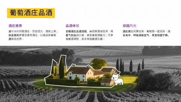 可爱简约时尚法国旅游攻略PPT模板