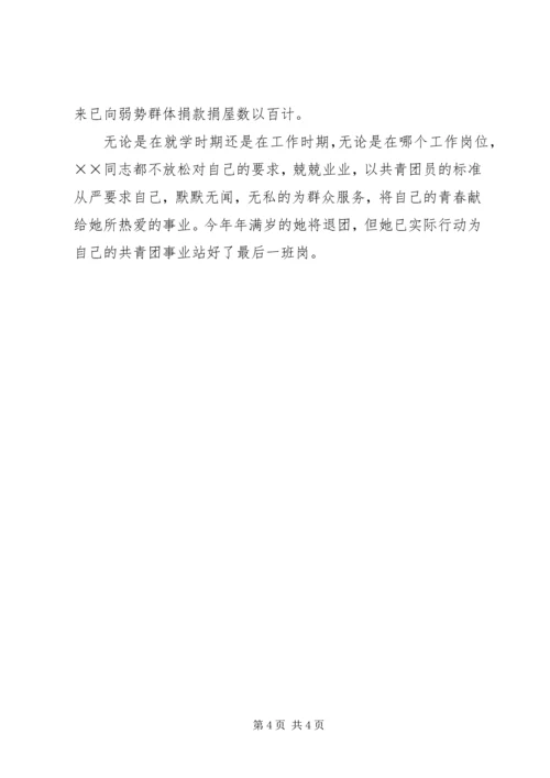 共青团员优秀申报材料.docx