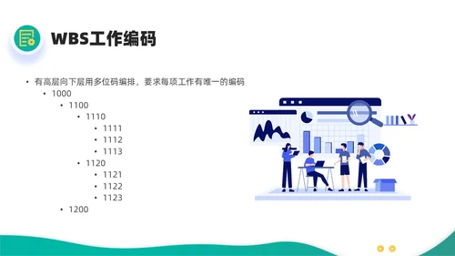 绿色黄色简约插画商务项目范围管理PPT课件pmp项目管理（补充）