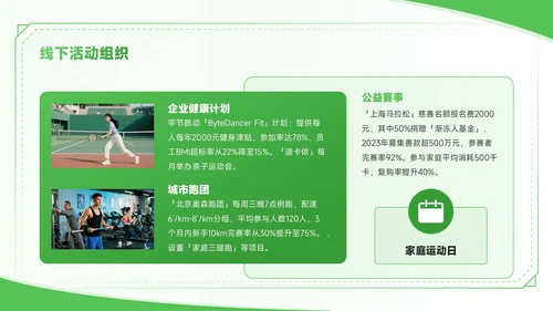 绿色商务风全民健身一起燃烧卡路里