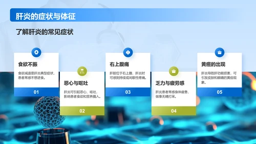 蓝色商务风肝炎——疾病科普PPT模板