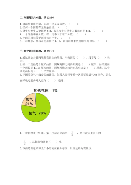 小学六年级上册数学期末测试卷带答案ab卷.docx