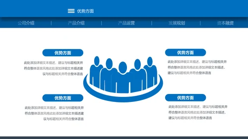 蓝色高端大气企业创业项目融资商业计划书PPT
