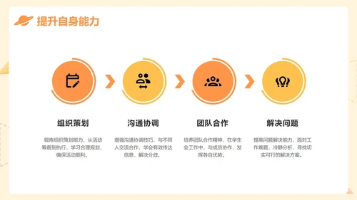黄色卡通插画学生会竞选演讲PPT模板