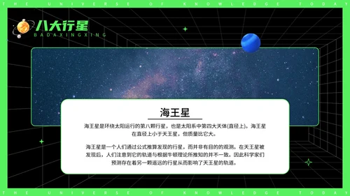 今日知识宇宙探秘太空3D宇航员PPT模板