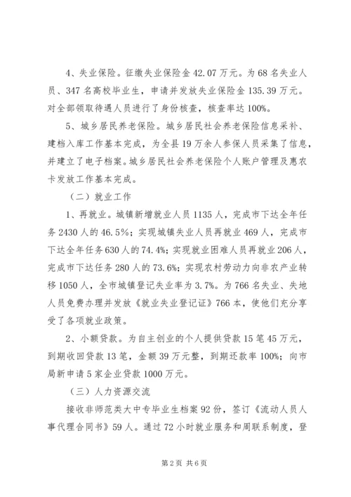 人社局办公室半年工作总结.docx