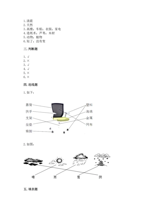 教科版科学二年级上册《期末测试卷》及答案【全优】.docx