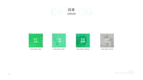 绿色绿植园艺工坊商业创业计划书PPT素材