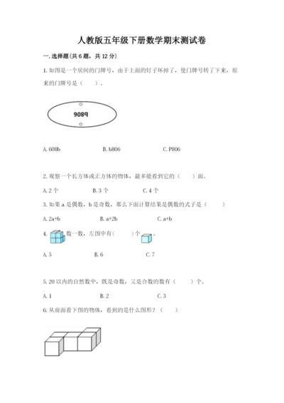 人教版五年级下册数学期末测试卷含答案（典型题）.docx