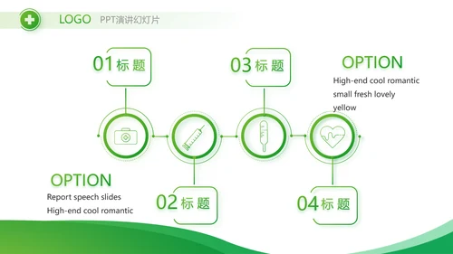 绿色简约医疗医药公司简介总结PPT