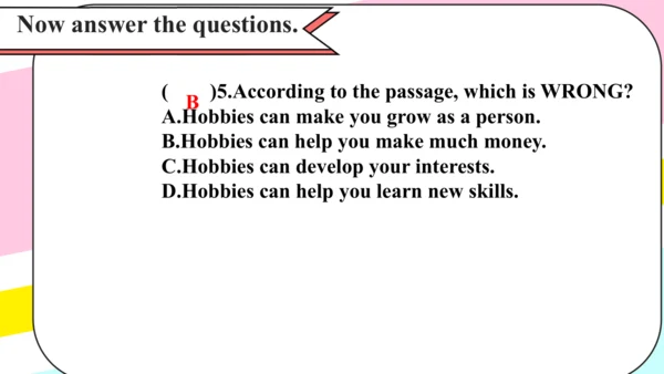 外研版八年级下册Module 6 Hobbies Unit 2 Hobbies can make y