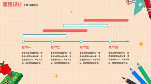 卡通手绘教师教学说课PPT模板