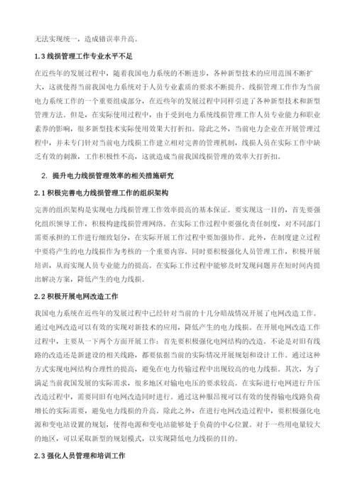 关于提高电力线损管理工作效率的分析.docx