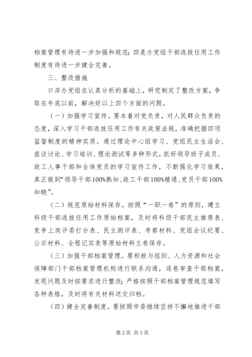 口岸办干部选拔任用工报告.docx