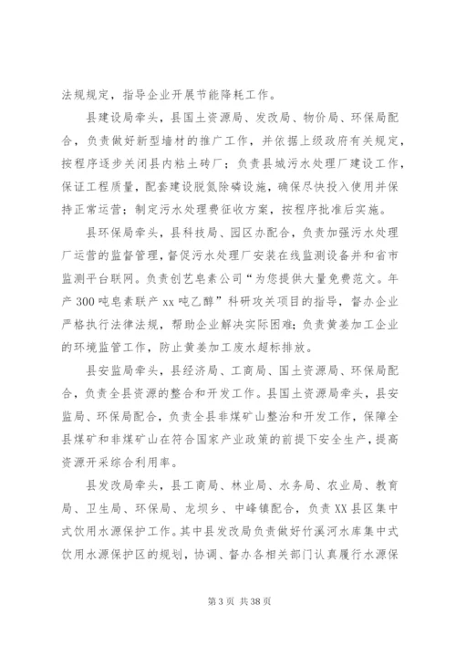 县政府节能减排工作实施方案精编.docx