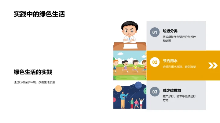 实践绿色生活PPT模板
