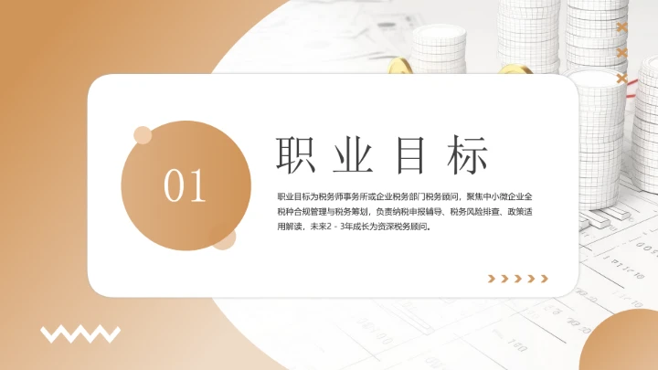 会计学专业大学生职业生涯规划发展展示PPT模版