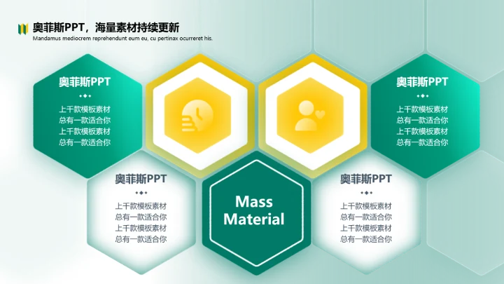 绿色创意并列关系对比关系多项PPT