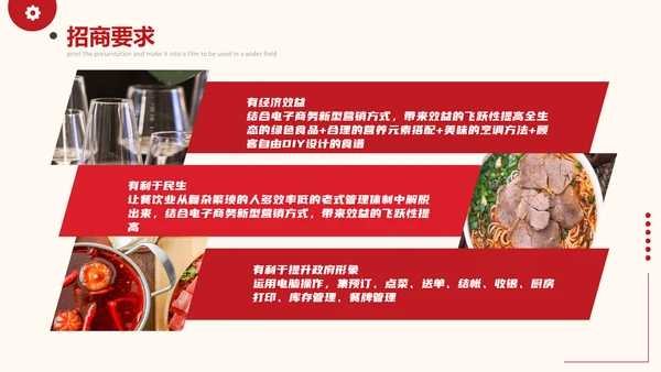 餐饮行业连锁招商加盟宣传通用PPT模板