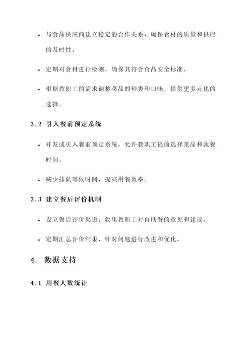 学校教师自助餐管理方案