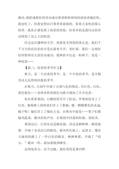 收获的季节作文600字.docx