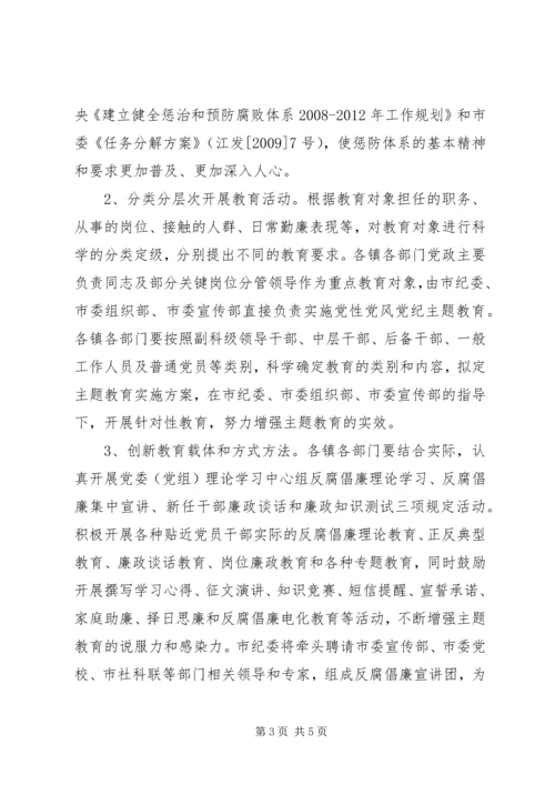 市党员干部廉洁从政教育活动的意见.docx