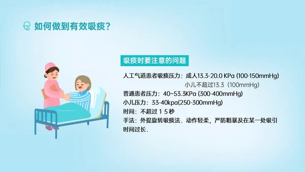 蓝色简约科技风吸痰护理培训PPT模板护理查房