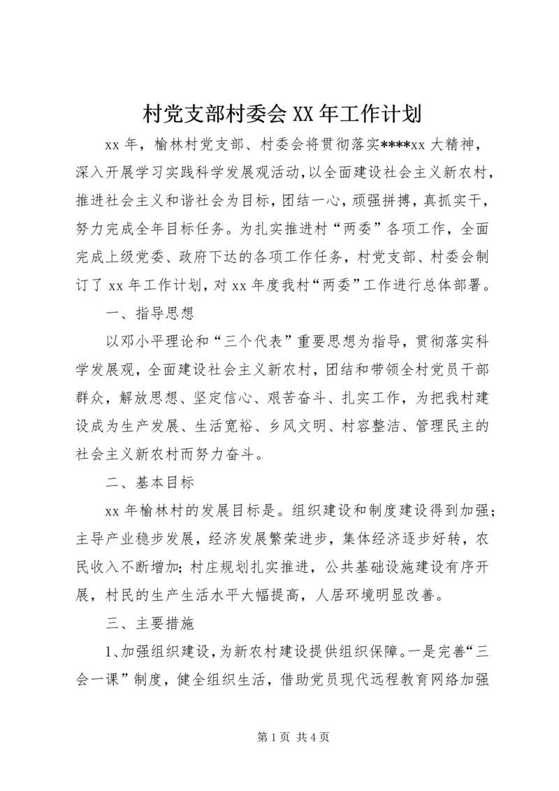 村党支部村委会XX年工作计划 (2).docx