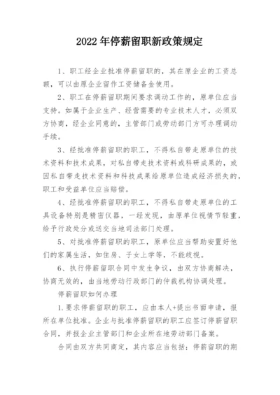 2022年停薪留职新政策规定.docx