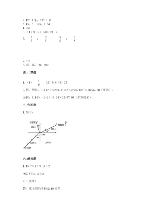 2022人教版六年级上册数学期末卷（考点提分）.docx