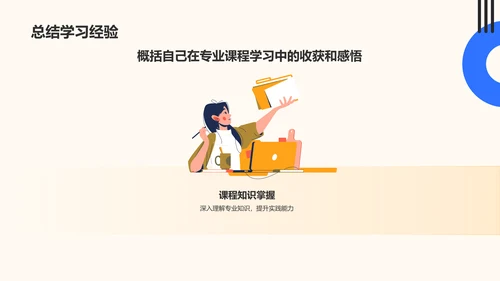 橙色孟菲斯大学生专业课汇报PPT模板