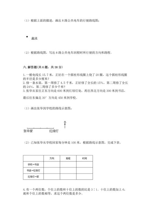 人教版六年级上册数学期末检测卷（必刷）.docx